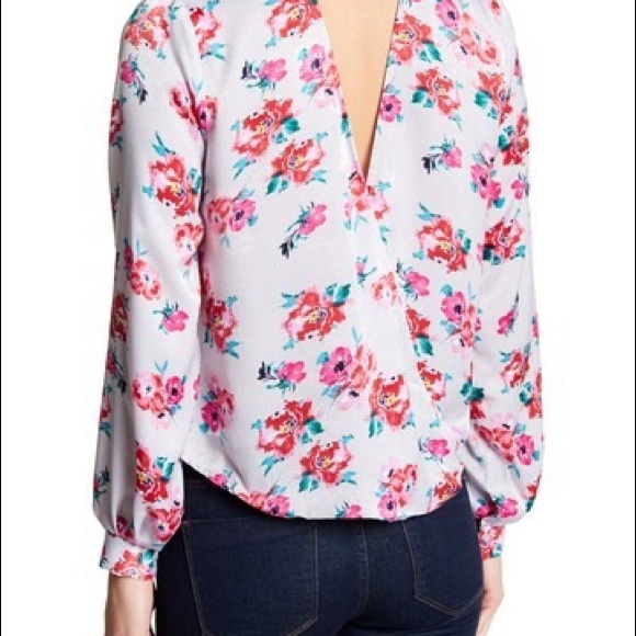 Floral Wrap Around Blouse - Picture 6 of 6